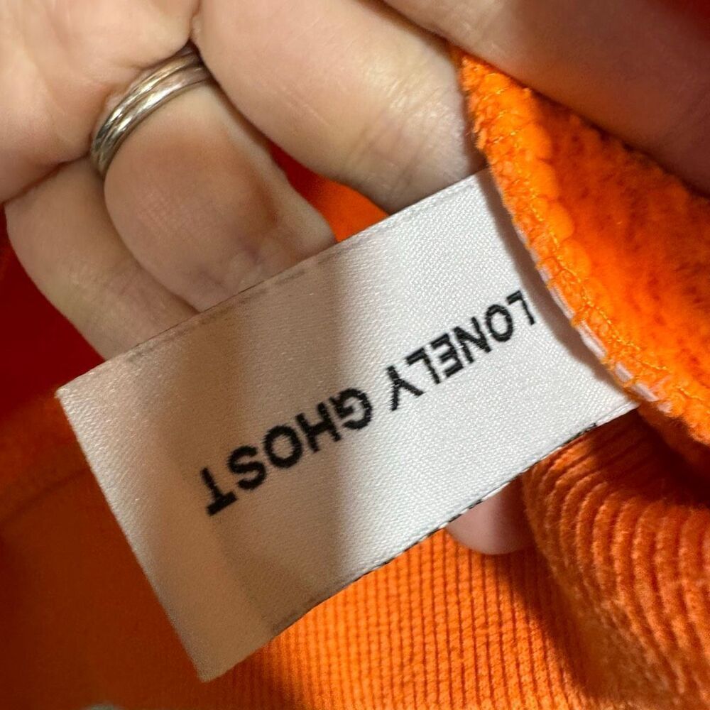 LONELY GHOST Orange Crewneck Sweatshirt - Picture 4 of 5